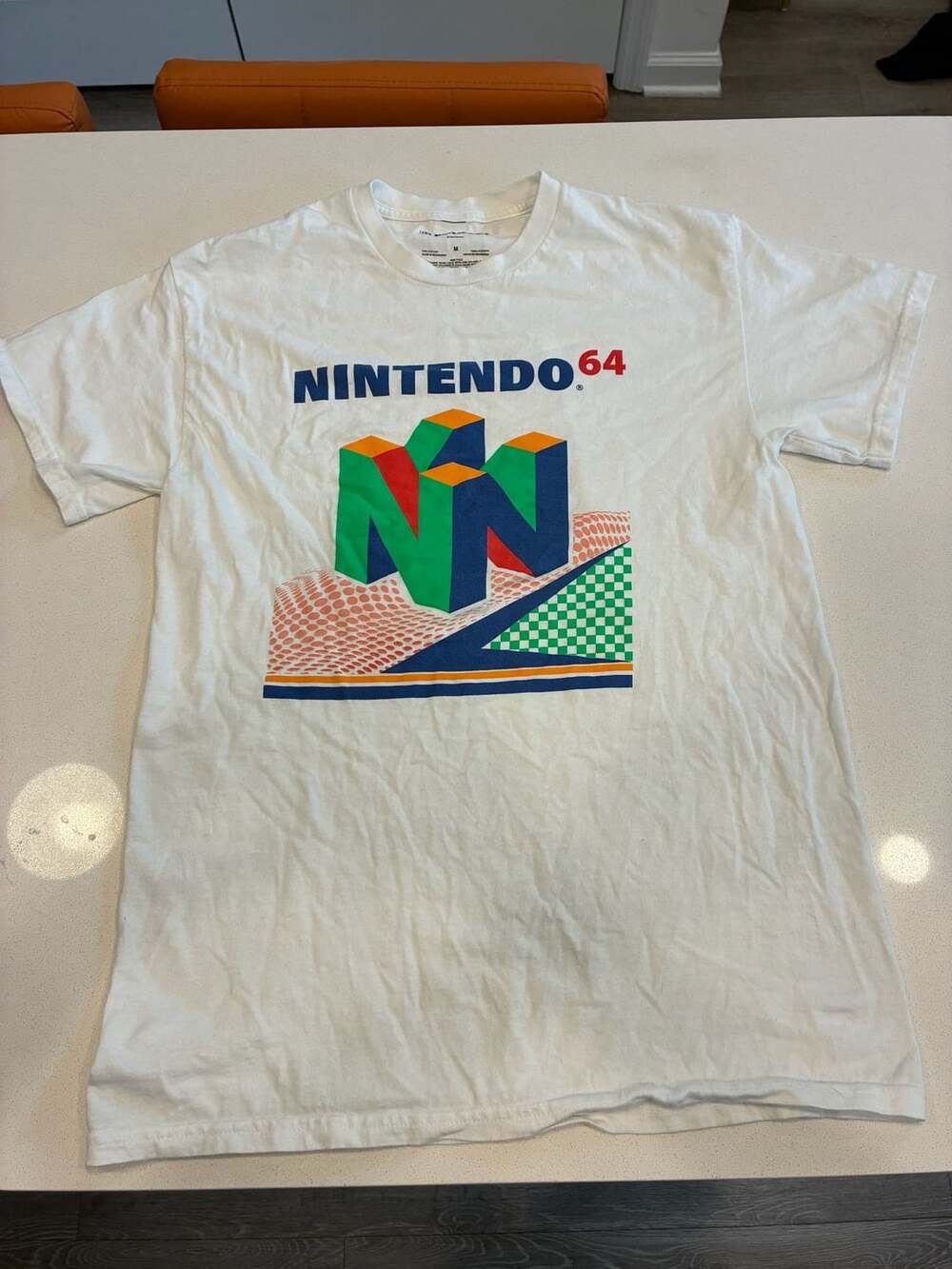 Nintendo 64 Logo Graphic T-Shirt Size M White